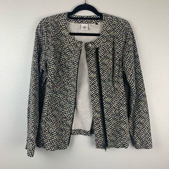 Cabi Cliffside Motto Style Abstract Print Jacket size M - Picture 6 of 10